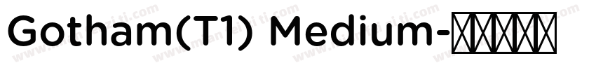 Gotham(T1) Medium字体转换